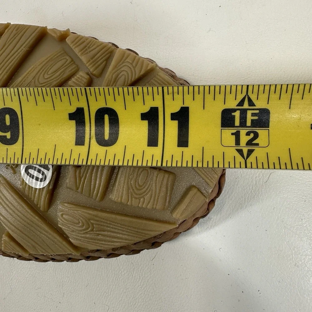 Desi Hangover slide shoes loafers Woven brown leather men's size‎ 10 With Bag